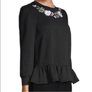 NWT kate spade broome street embroidered pullover